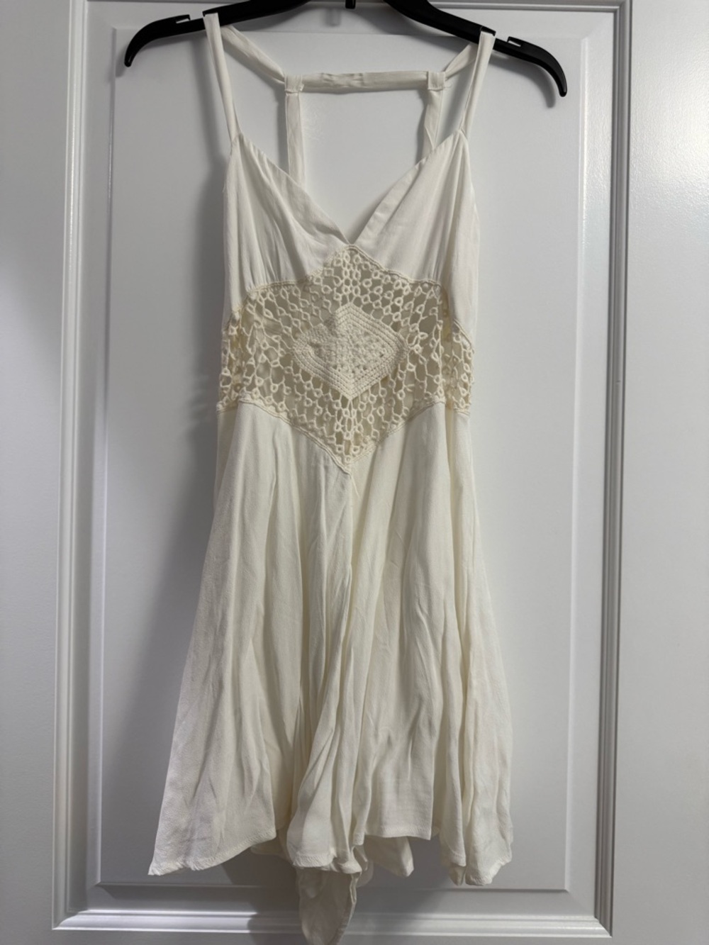 L'ATISTE Cream Crochet-Detail Romper